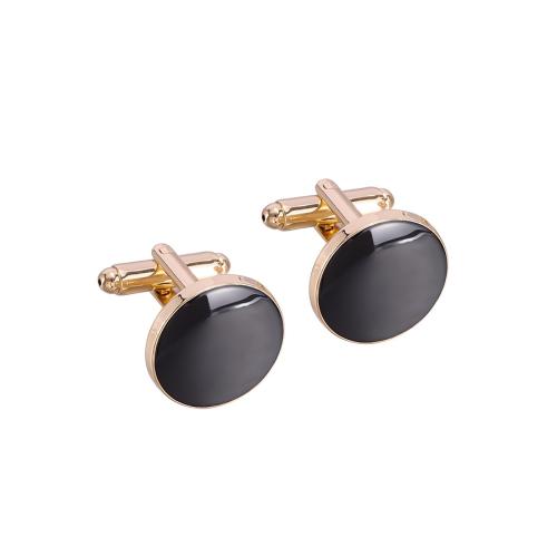 Zinc Alloy Cufflinks, stoving varnish, Unisex & enamel 