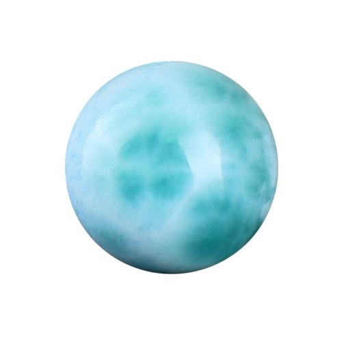 Single Gemstone Beads, Larimar, Round, DIY 