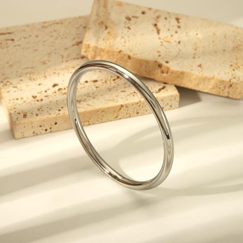 Stainless Steel Bangle, 304 Stainless Steel, polished, fashion jewelry & for woman, original color, Inner Approx 73mm 