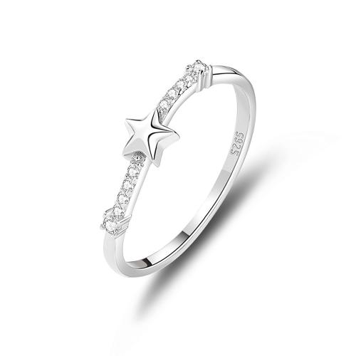 Anillo de dedo Zirconia Micro Pave Sterling Silver Cubic, Plata de ley 925, Joyería & diverso tamaño para la opción & micro arcilla de zirconia cúbica & para mujer, Vendido por UD[