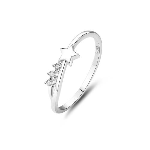 Zircon pavent argent sterling Bague, Argent sterling 925, bijoux de mode & normes différentes pour le choix & pavé de micro zircon & pour femme, Vendu par PC