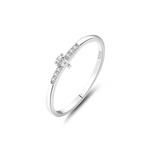 Zircon pavent argent sterling Bague, Argent sterling 925, bijoux de mode & normes différentes pour le choix & pavé de micro zircon & pour femme, Vendu par PC