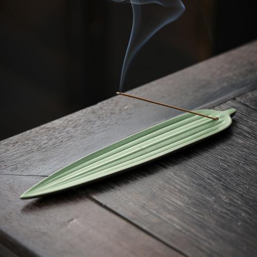 Buy Incense Holder and Burner in Bulk , Porcelain, Leaf, handmade, for home and office & durable [