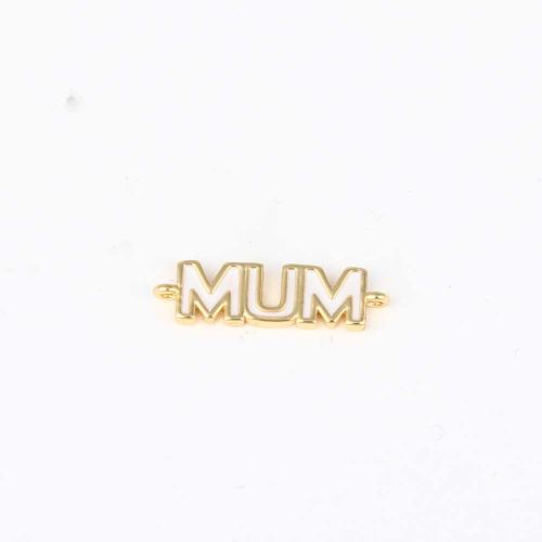 Enamel Brass Connector, Alphabet Letter, gold color plated, DIY & 1/1 loop 