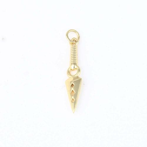 Bijoux pendentifs en laiton, Placage de couleur d'or, DIY Vendu par PC