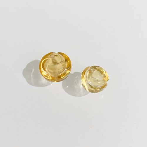 Natural Citrine Beads, Flower, DIY yellow 