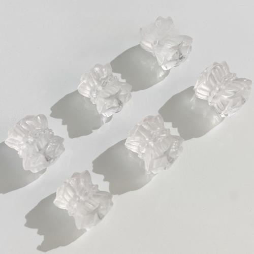 Cristal clair naturel, quartz clair, fleur, DIY, blanc, 13mm, Vendu par PC