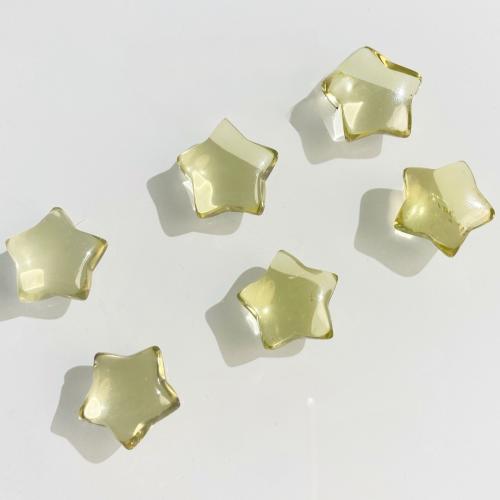 Natural Citrine Beads, Star, DIY, yellow, 13mm 