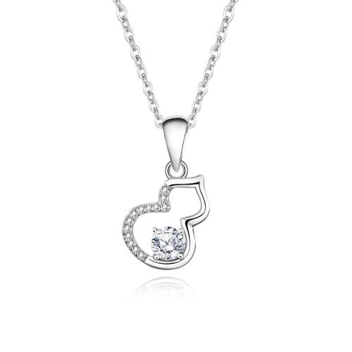 Sterling Silver Jewelry Necklace, 925 Sterling Silver, with 5cm extender chain, fashion jewelry & for woman Approx 40 cm 