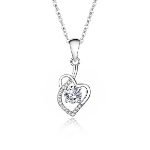 Sterling Silver Jewelry Necklace, 925 Sterling Silver, with 5cm extender chain, fashion jewelry & for woman Approx 40 cm 