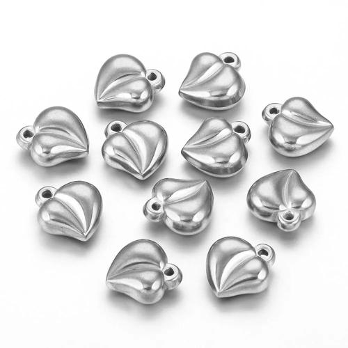 Stainless Steel Heart Pendants, 304 Stainless Steel, DIY [