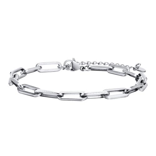 Stainless Steel Chain Bracelets, 304 Stainless Steel, with 5CM extender chain, polished, Unisex Approx 18 cm [