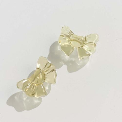 Natural Citrine Beads, Bowknot, DIY, yellow 