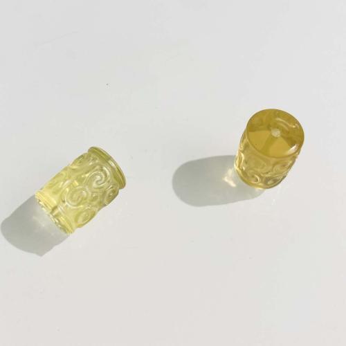 Natural Citrine Beads, Column, DIY, yellow 