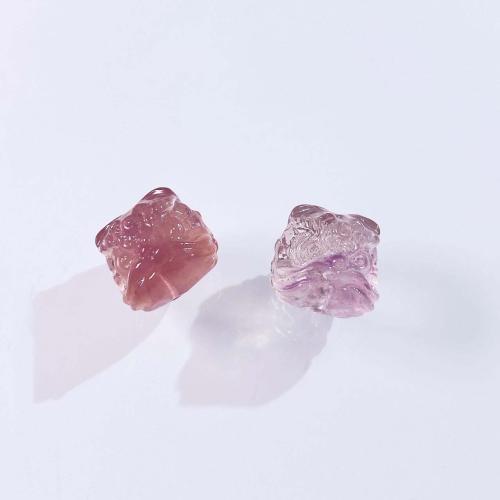 Fluorite Beads, Natural Fluorite, Lion, DIY, Random Color, 13mm 