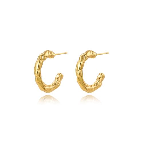 Boucles d'oreilles en acier titane, Placage, pour femme, doré, Vendu par paire