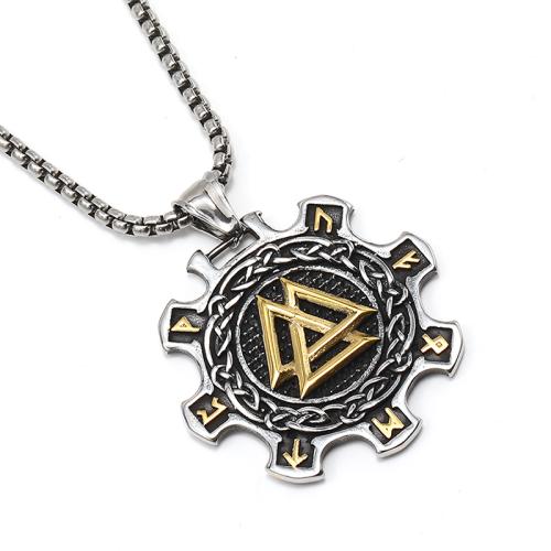 Pendentifs en titane, Acier titane, Finition antique, le style de punk & styles différents pour le choix & pour homme, couleur originale, Vendu par PC