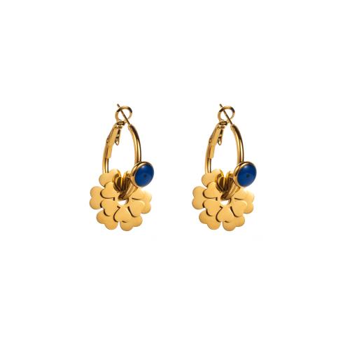 Boucles d'oreilles en acier titane, bijoux de mode & styles différents pour le choix & pour femme, Or, Vendu par paire