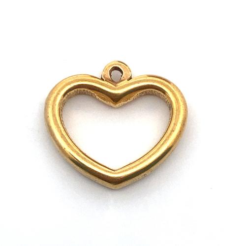 Stainless Steel Heart Pendants, 304 Stainless Steel, DIY, golden [