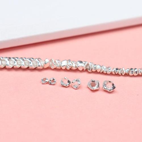 Sterling Silver Spacer Beads, 925 Sterling Silver, DIY silver color 