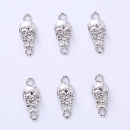 Zinc Alloy Skull Pendants, plated, DIY, original color [