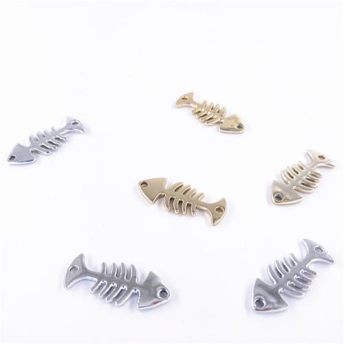 Brass Connector, Zinc Alloy, Fish Bone, plated, DIY 