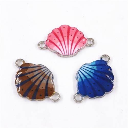 Enamel Brass Connector, Zinc Alloy, Shell, plated, DIY [