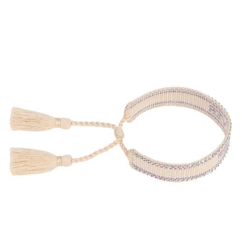 Cordón de lana pulsera, Poliéster, diferentes patrones para la opción & hierro-en & para mujer, más colores para la opción, longitud:15 cm, Vendido por UD