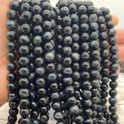 Tiger Eye Beads, Round, DIY black Approx 38 cm 