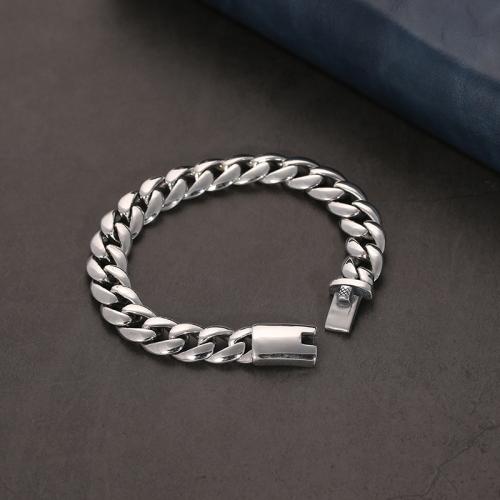 Sterling Silber Armbänder, 925 Sterling Silber, unisex, originale Farbe, Länge:ca. 18 cm, verkauft von PC