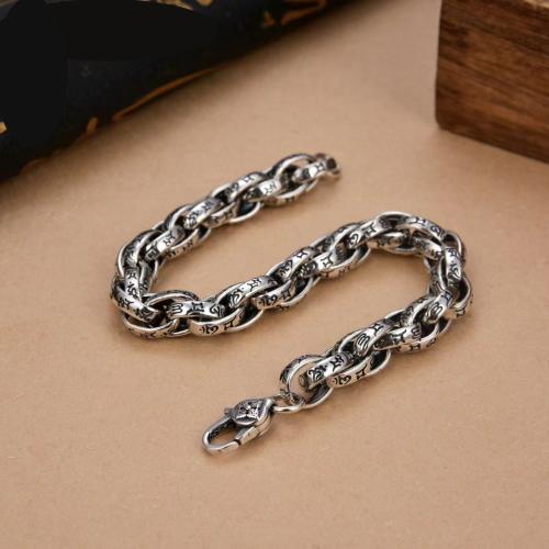 Sterling Silber Armbänder, 925 Sterling Silber, unisex & verschiedene Größen vorhanden, originale Farbe, verkauft von PC