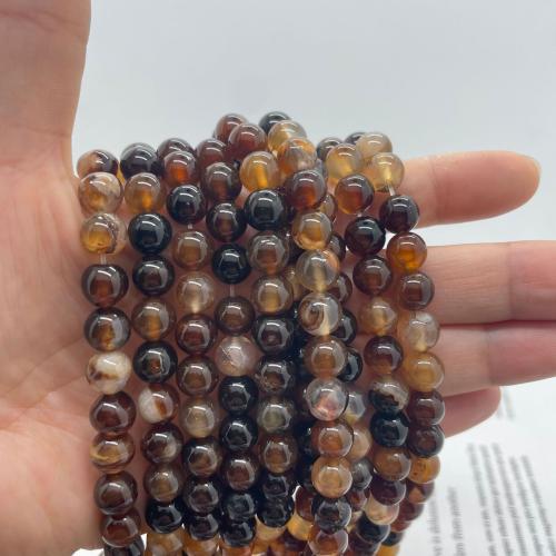 Synthetic Gemstone Beads, Round, DIY coffee color Approx 38 cm 