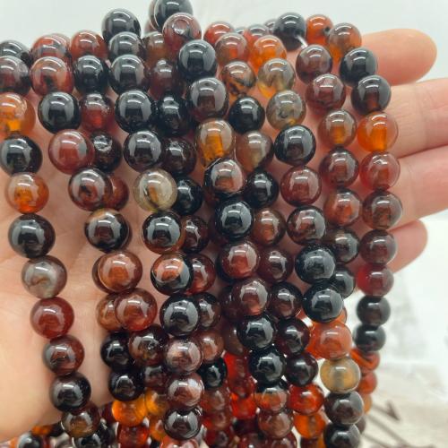 Single Gemstone Beads, Synthetic Gemstone, Round, DIY mixed colors Approx 38 cm 