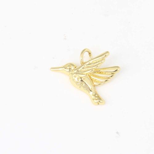 Animal Brass Pendants, Bird, gold color plated, DIY 