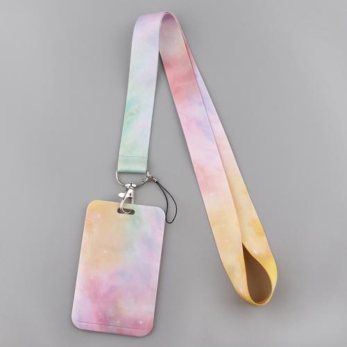 Hanging Decoration Lanyard Strap, Polyester, with Wax Cord & ABS Plastic & Zinc Alloy, Unisex & waterproof [