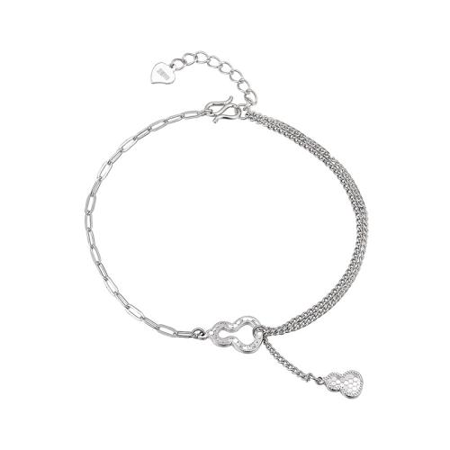 Fashion Jewelry Anklet, Argent sterling 925, avec 4cm chaînes de rallonge, bijoux de mode & pour femme Environ 21.5 cm, Vendu par PC