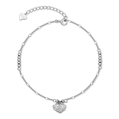 Fashion Jewelry Anklet, Argent sterling 925, avec 4cm chaînes de rallonge, bijoux de mode & pour femme Environ 21.5 cm, Vendu par PC