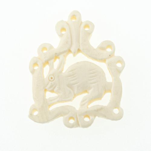 Natural Bone Pendant, Ox Bone, Rabbit, DIY Approx 1mm 