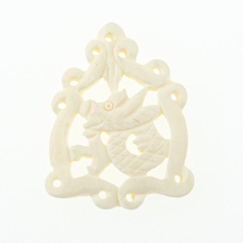 Natural Bone Pendant, Ox Bone, Dragon, DIY Approx 1mm 