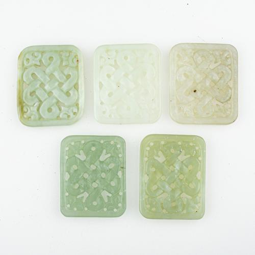 Jade Anhänger, Neuer Berg Jade, zufällig gesendet & DIY & gemischt & hohl, 53x43x6mm, 5PCs/Menge, verkauft von Menge