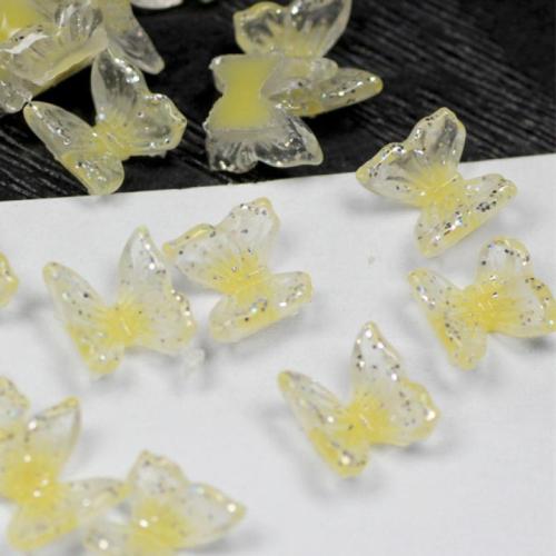 ポリマー粘土ネイルアートします, 樹脂, 蝶, DIY, 無色, 6mm, 100パソコン/バッグ, 売り手 バッグ[