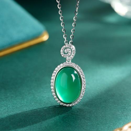 Sterling Silver Pendants, 925 Sterling Silver, with Chalcedony, DIY 