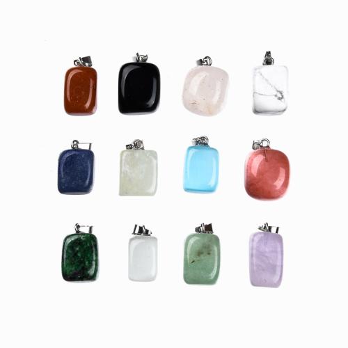 Gemstone Zinc Alloy Pendants, Natural Stone, with Zinc Alloy, DIY mm [