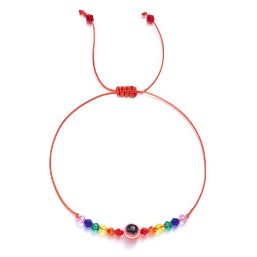 Pulseras de acrílico, con Cordón de nudo, Joyería & unisexo & ajustable, más colores para la opción, longitud:aproximado 16-28 cm, Vendido por UD