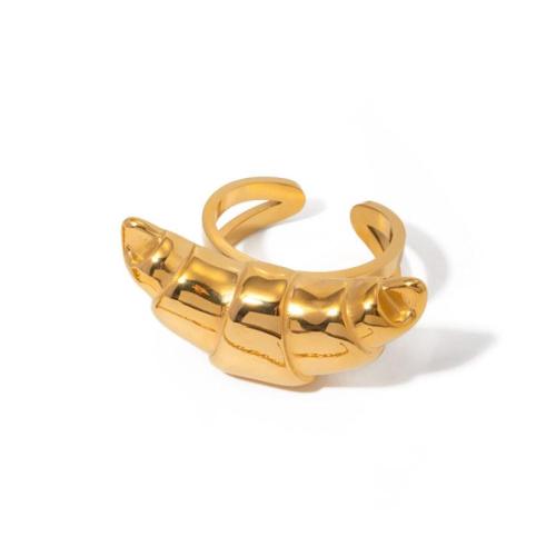 Edelstahl Fingerring, 304 Edelstahl, 18K vergoldet, Modeschmuck & für Frau, goldfarben, verkauft von PC