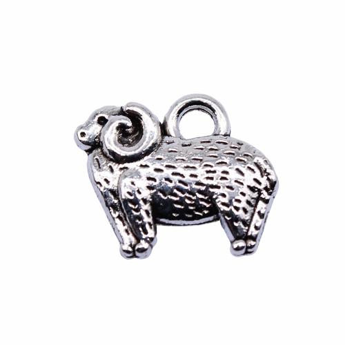 Zinc Alloy Animal Pendants, Sheep, antique silver color plated, DIY [