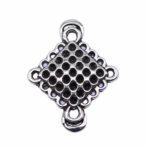 Zinc Alloy Charm Connector, Chinese Knot, antique silver color plated, DIY & 1/1 loop [