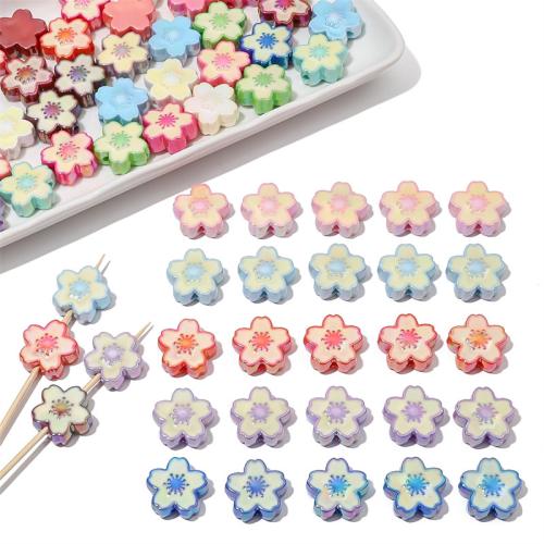 Enamel Acrylic Beads, Flower, DIY 20mm Approx 2.5mm 