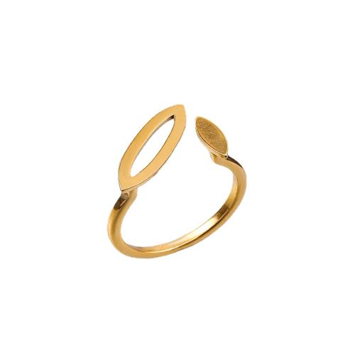 Edelstahl Fingerring, 304 Edelstahl, Modeschmuck & für Frau, goldfarben, diameter 17mm, verkauft von PC