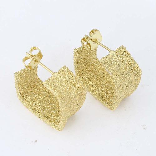 Boucle en laiton, Placage de couleur d'or, pour femme Vendu par paire